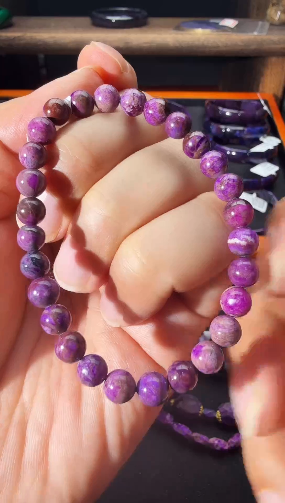 苏纪石（舒俱来）未镶嵌南非老矿手串@多样性发其一