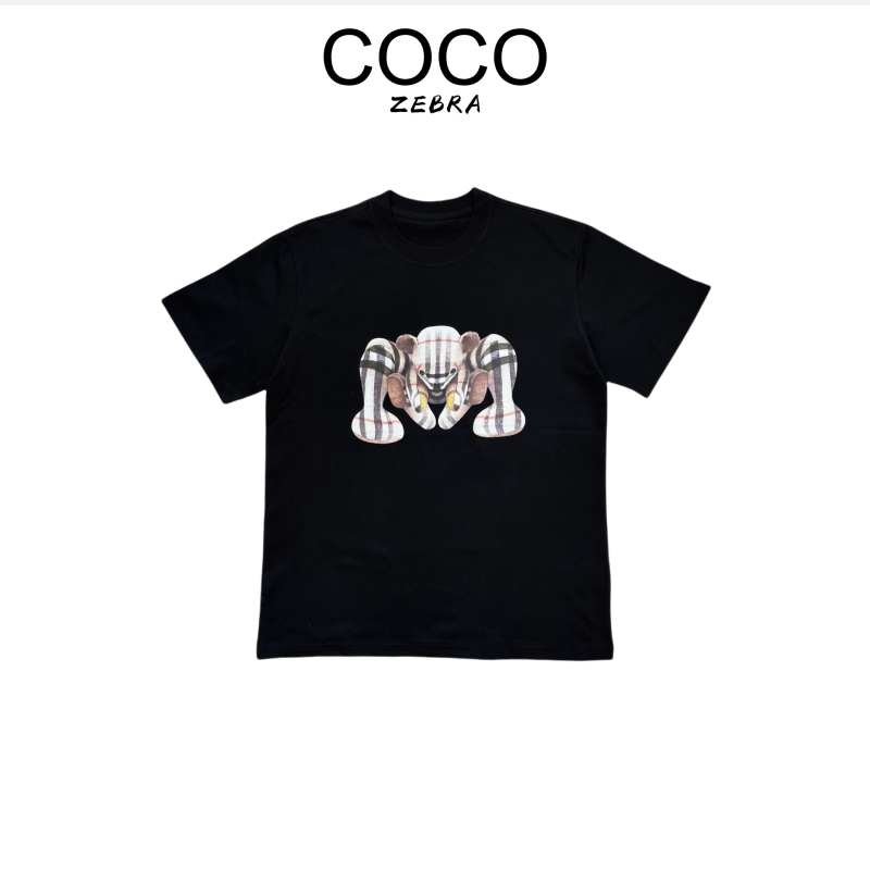 COCO LESLEY 潮流街头百搭时尚宽松圆领短袖T恤7507
