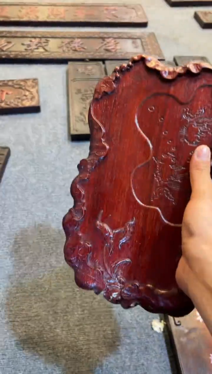 非洲紫檀（红花梨）木雕牌匾木器