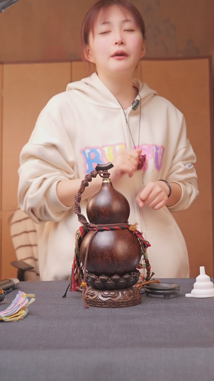 192号链接精品大漆葫芦现货现发[一物一拍]不包含莲花底座