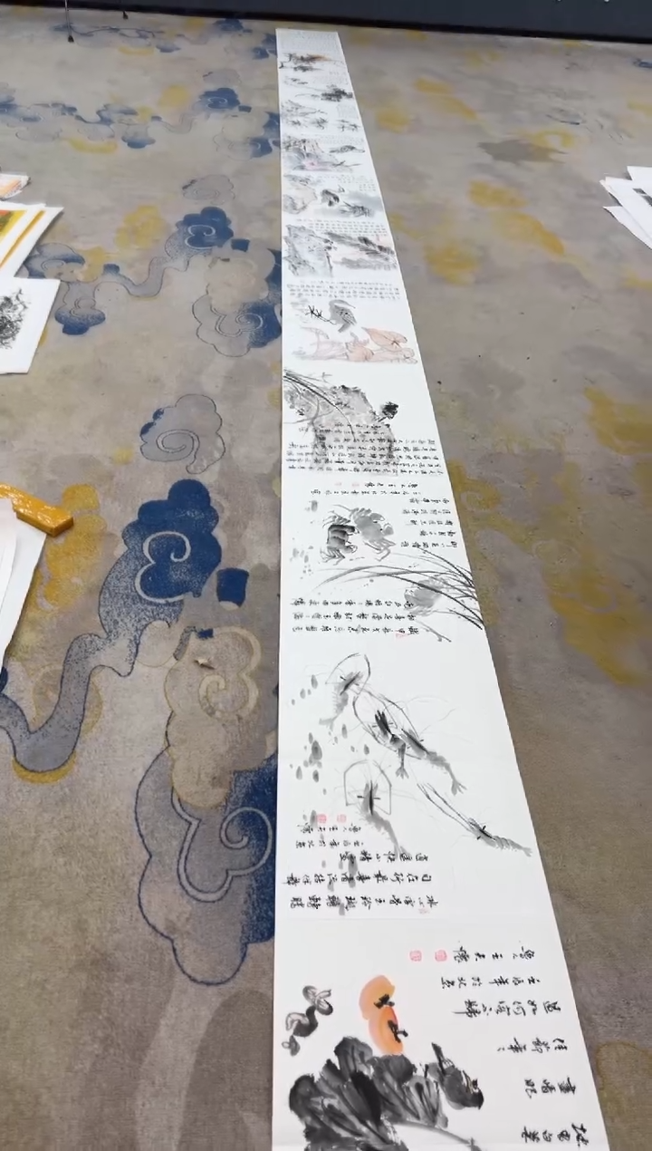 【闪购商品】国画2.18-王夫怀-9米册页-034
