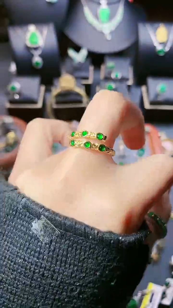 【闪购商品】翡翠戒指银S925镶嵌戒指