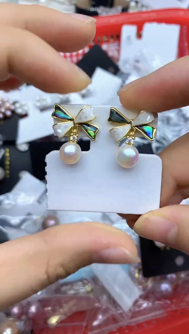 未镶嵌耳饰淡水珍珠耳环多样性发其一