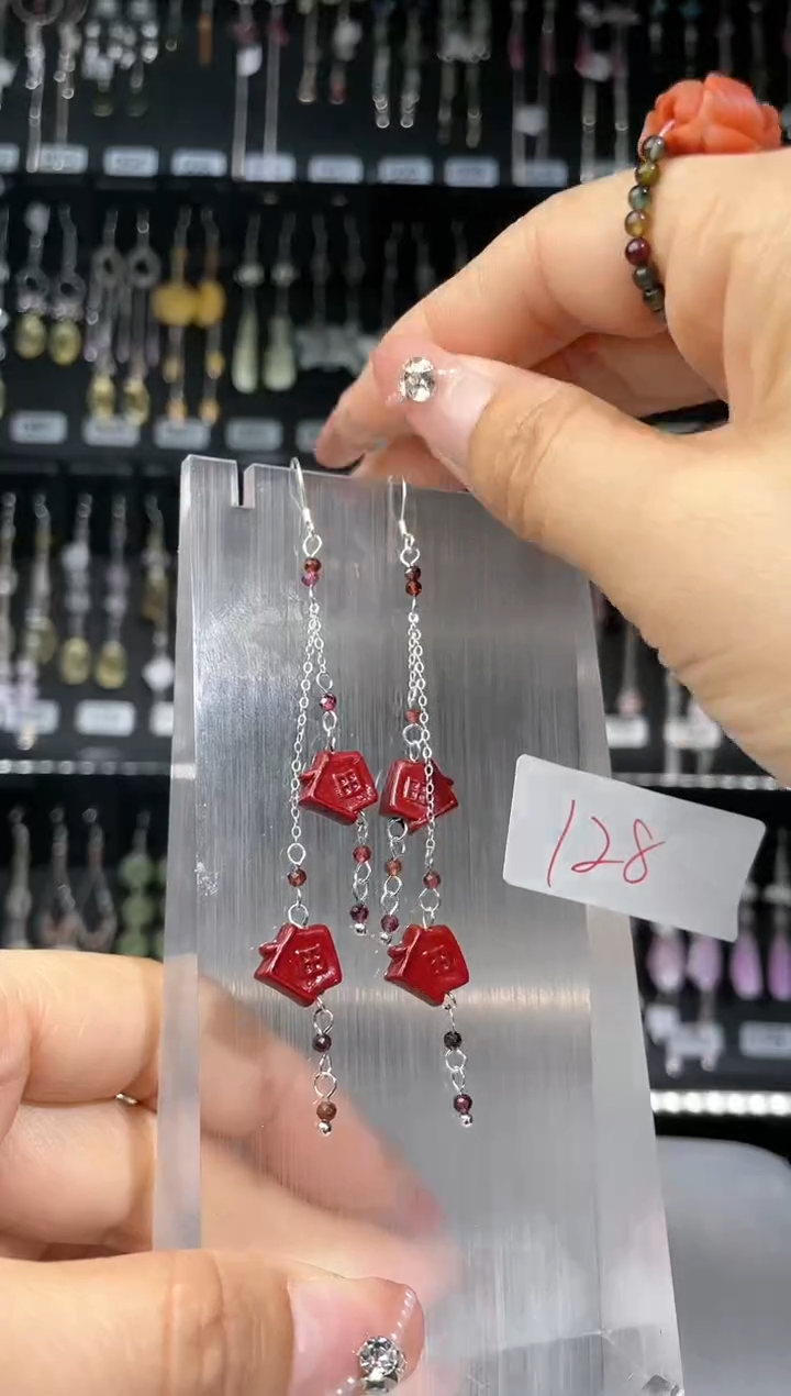 【闪购商品】紫晶耳饰银S925镶嵌喜欢拍