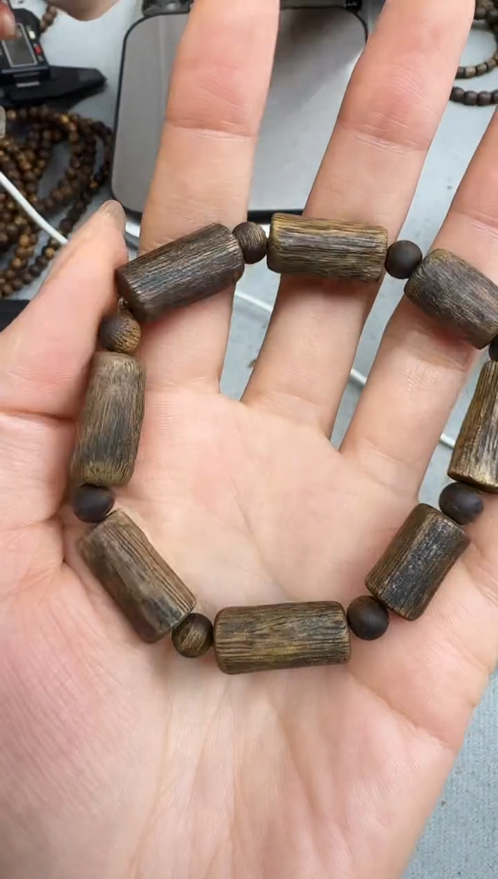 沉香手串0911张勺子竹节珠沉水单圈多样性发一