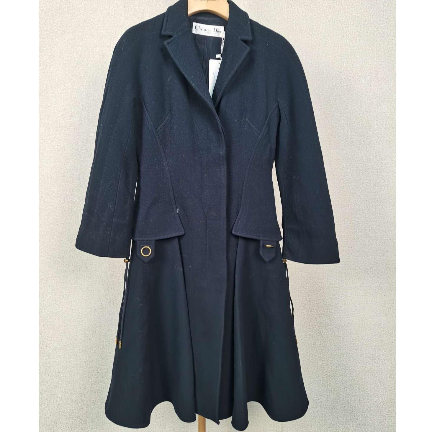 未使用 DIOR/迪奥 Dior  纯色长款风衣外套 蓝色36