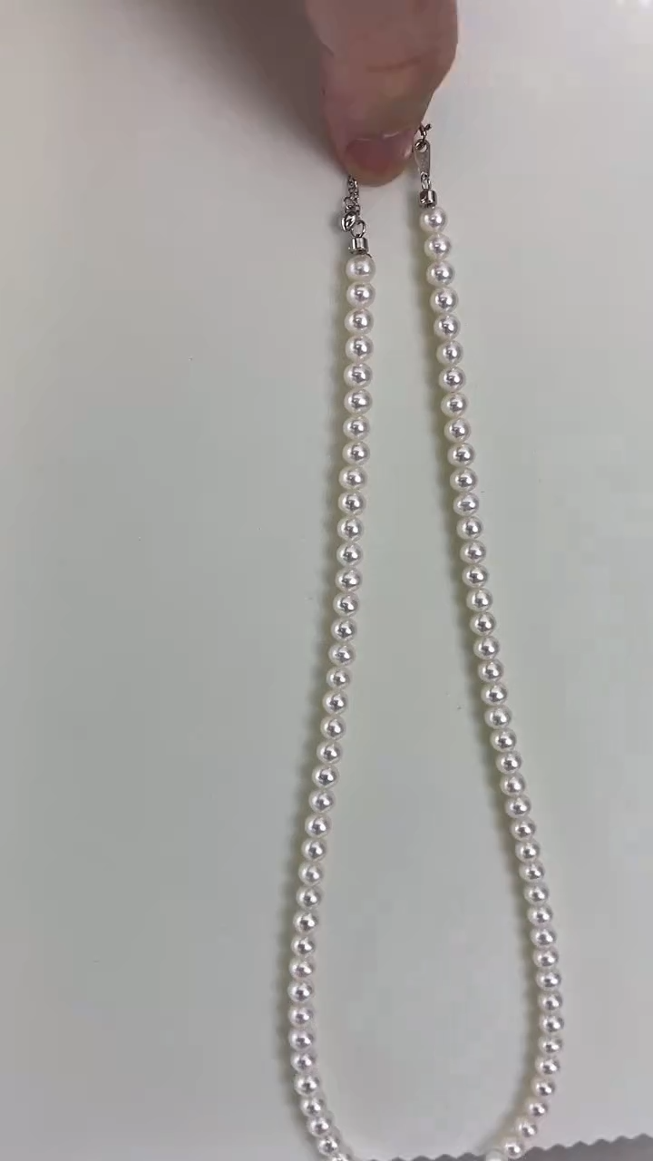 淡水珍珠银S925镶嵌颈饰天然极光珍珠项链几乎无暇约5