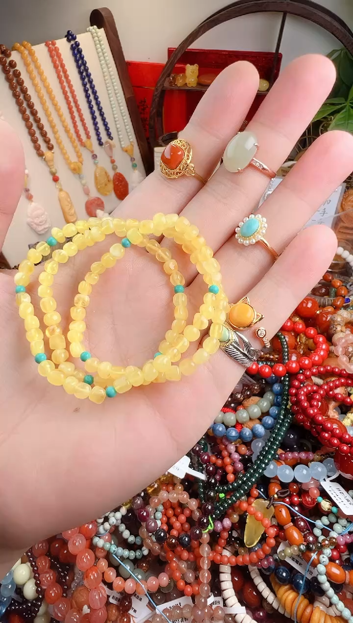 手链蜜蜡未镶嵌马*宁一物一件）000816