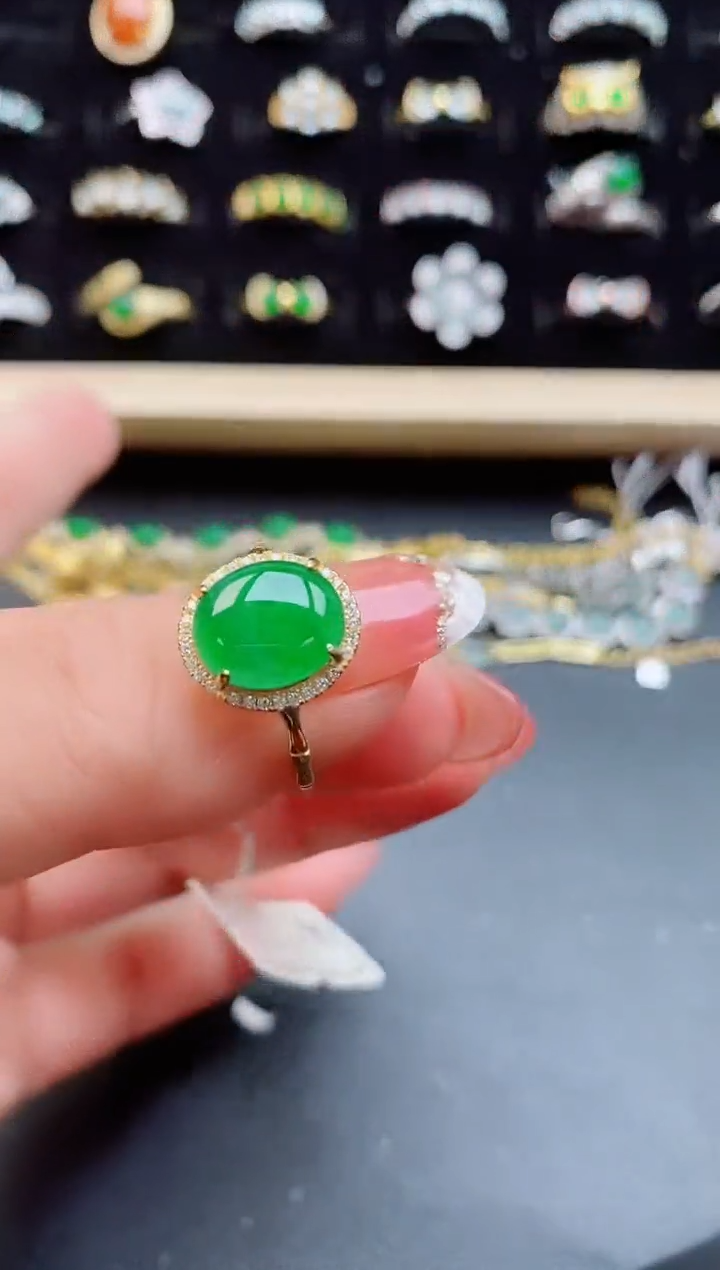 【闪购商品】翡翠戒指银S925镶嵌50805850