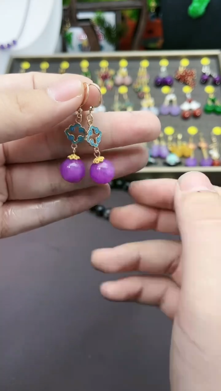 【闪购商品】玛瑙/玉髓耳钉银S925镶嵌314000