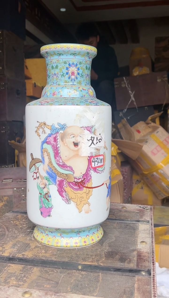 【闪购商品】174国营好瓷人物佛画片赏瓶