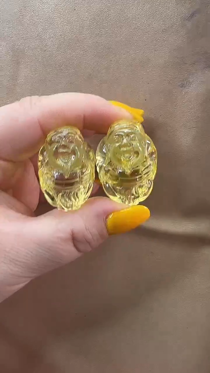 未镶嵌颈饰琥珀耳环