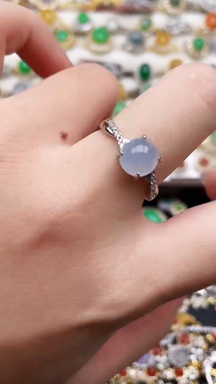 银S925镶嵌戒指翡翠15