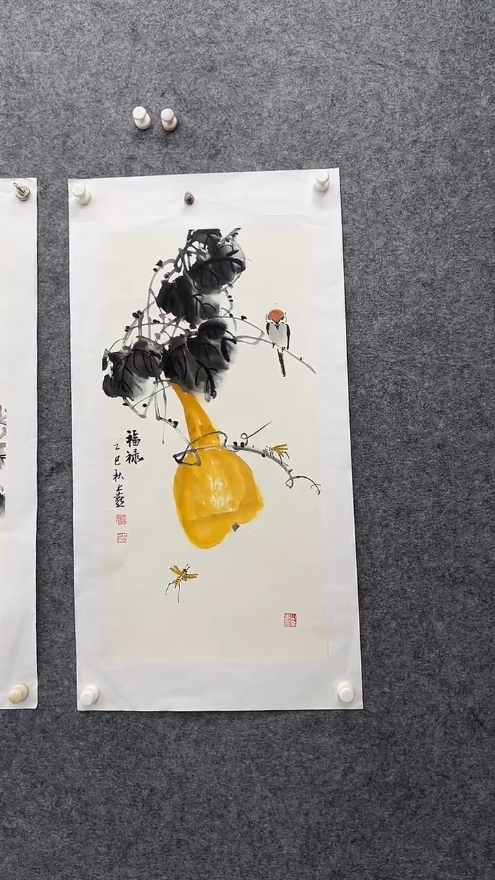 国画国画王生意福禄图