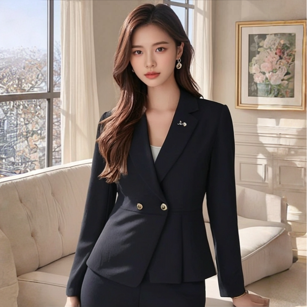 女士1207春秋职业西装套装时尚气质职场工作服