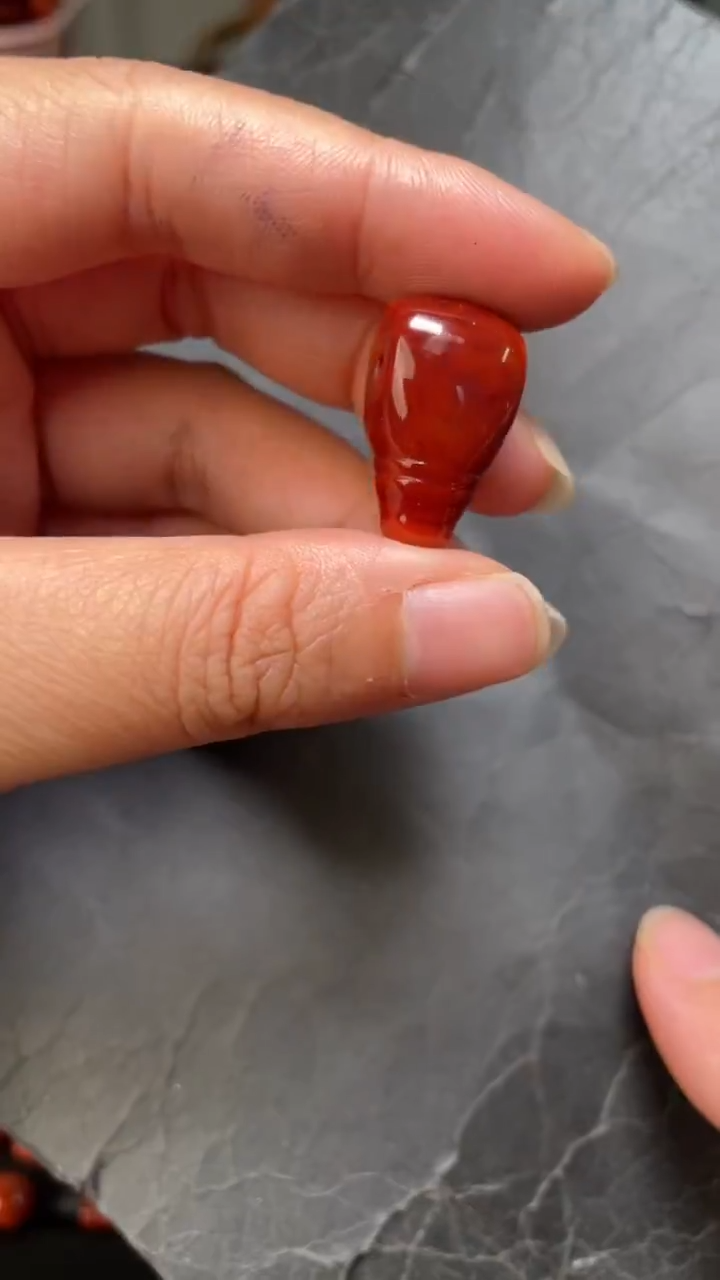 未镶嵌114南红玛瑙三通----12+