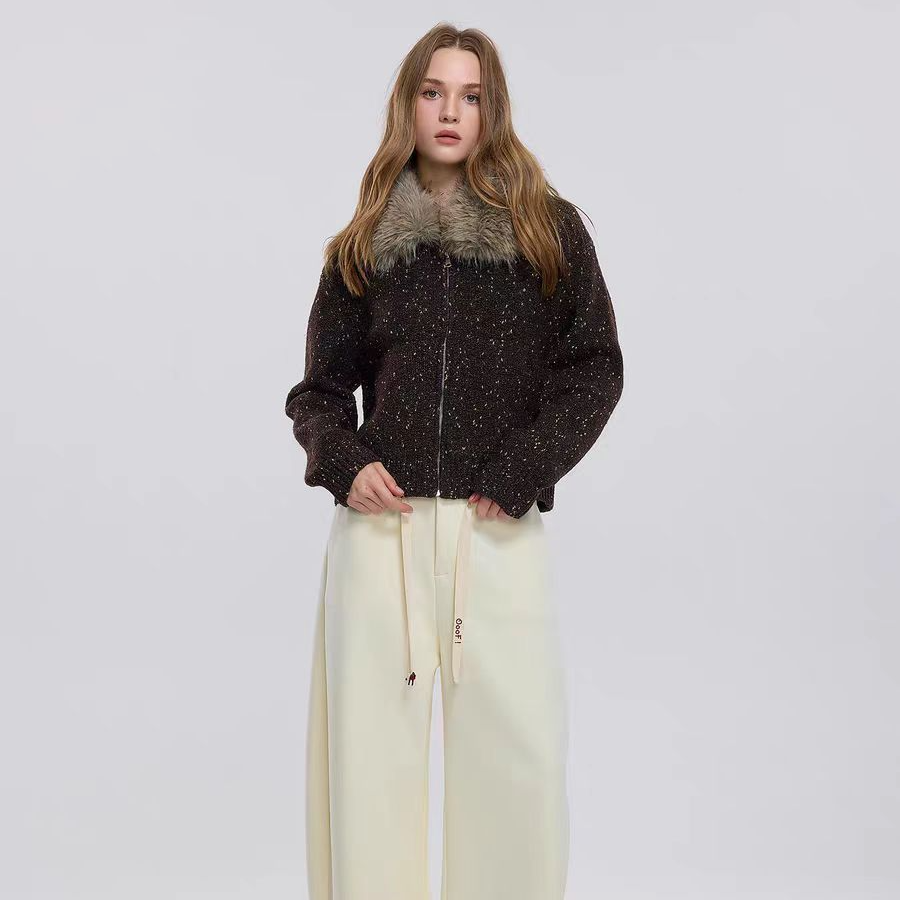 【景致】Ooof!Yang 大毛领开衫外套T25AW0027