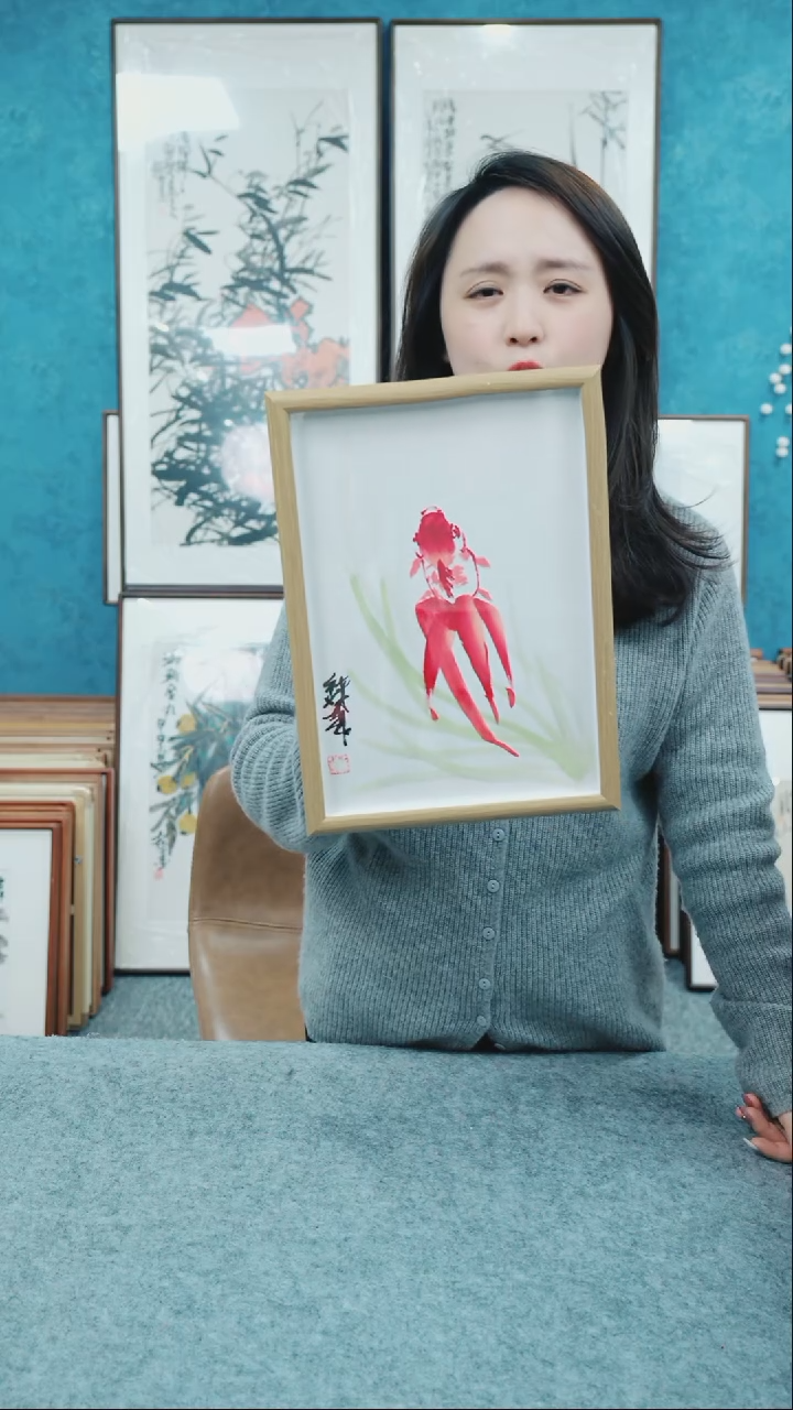 【闪购商品】国画10寸本土老师木质摆台