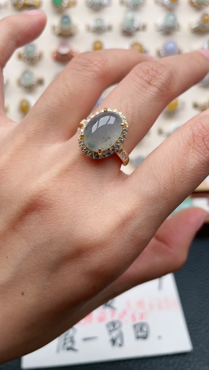 【闪购商品】翡翠戒指银S925镶嵌1111