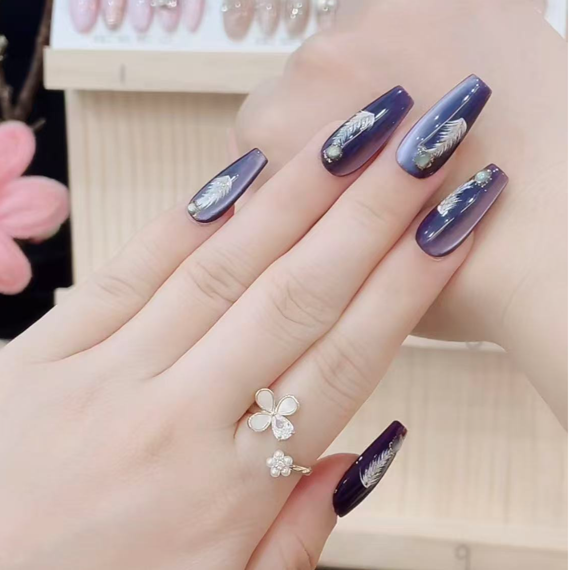 来图定制穿戴甲纯手工私人定制网红美甲高端美甲定制可拆卸