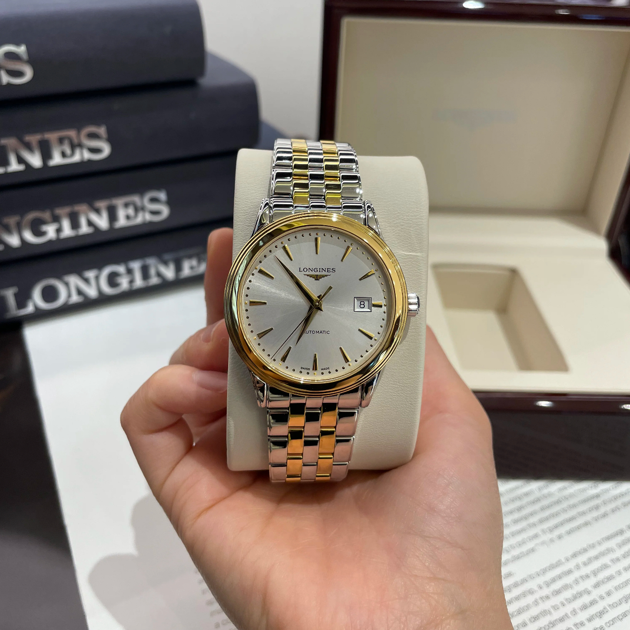 99新 Longines/浪琴 军旗 表径38.5mm 经典款优雅