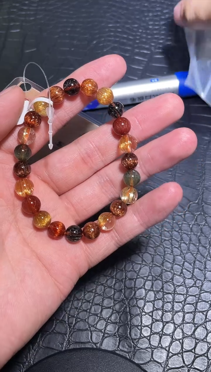 手链未镶嵌水晶单圈发晶多宝A8