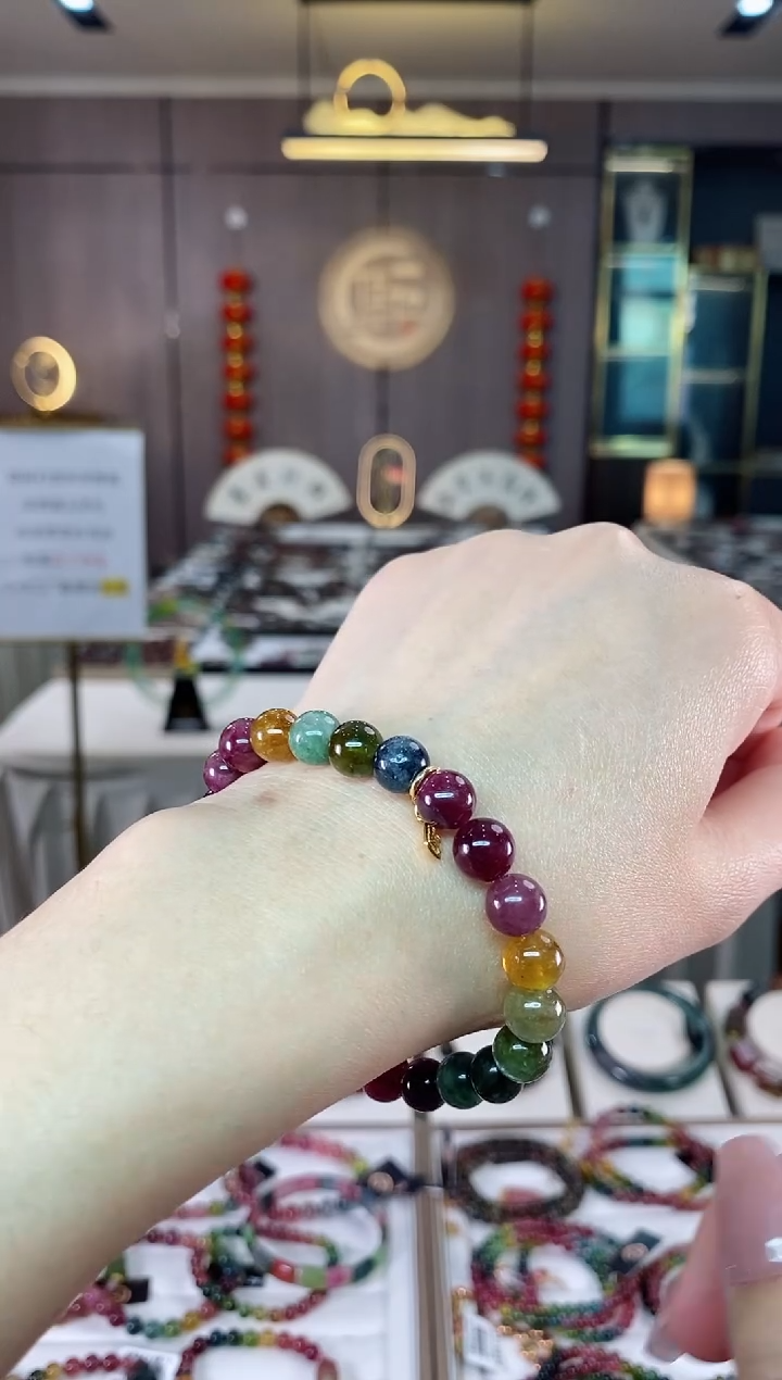 【闪购商品】碧玺单圈手串8mm+未镶嵌（多样性发一条）hon