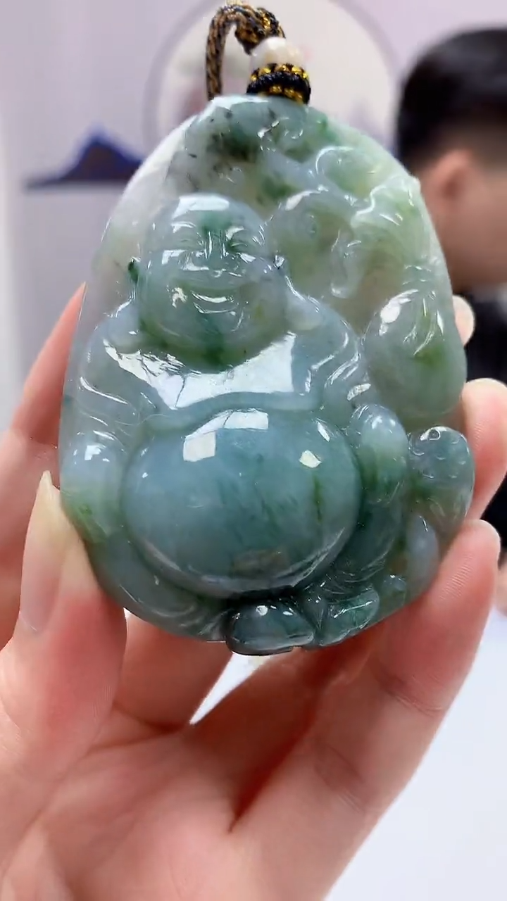 【闪购商品】定制翡翠未镶嵌4917zm-毛货挂件佛公129