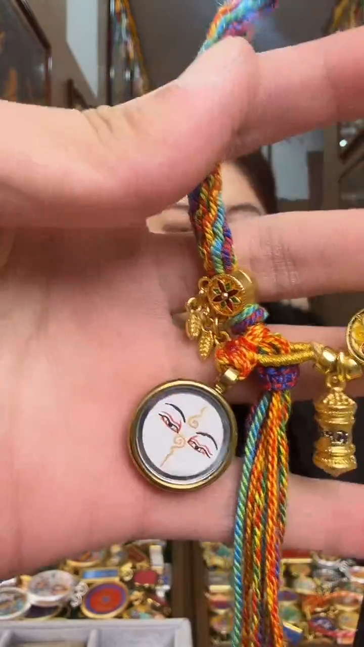 吊坠观老师手绳颜色随机发-热贡纯手绘唐卡