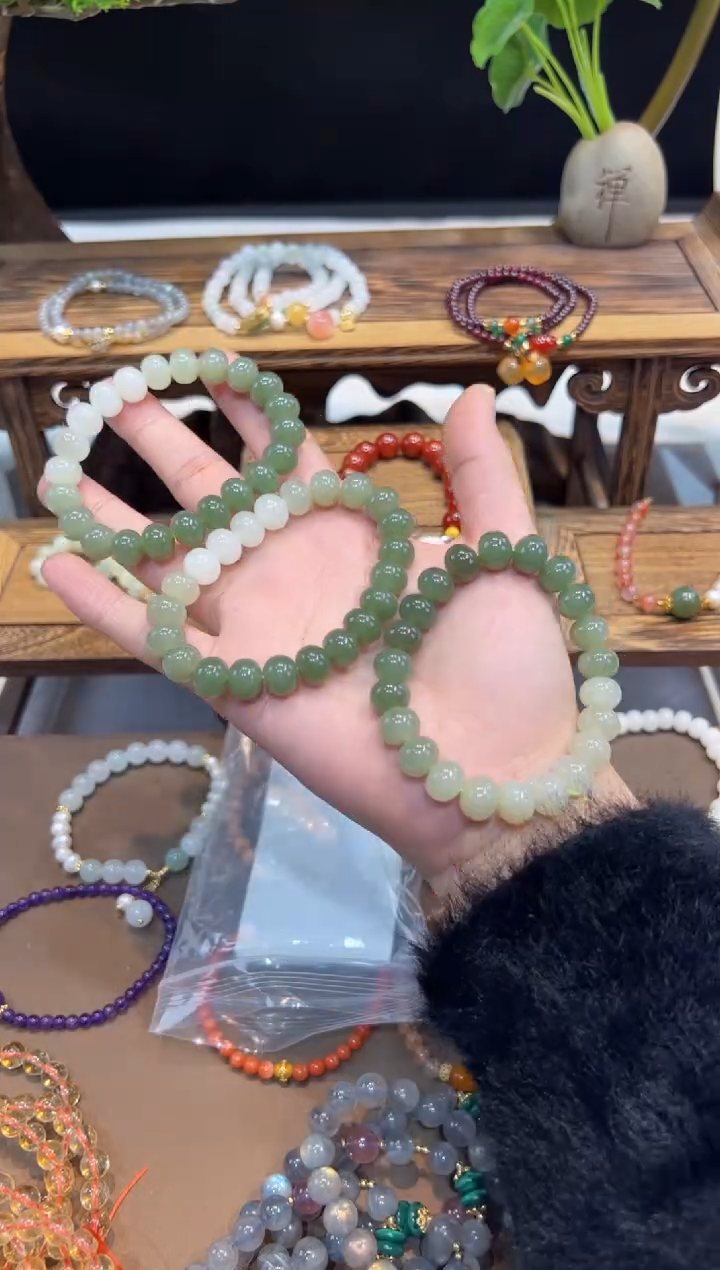 【闪购商品】和田玉手链未镶嵌手饰@@多样性发一