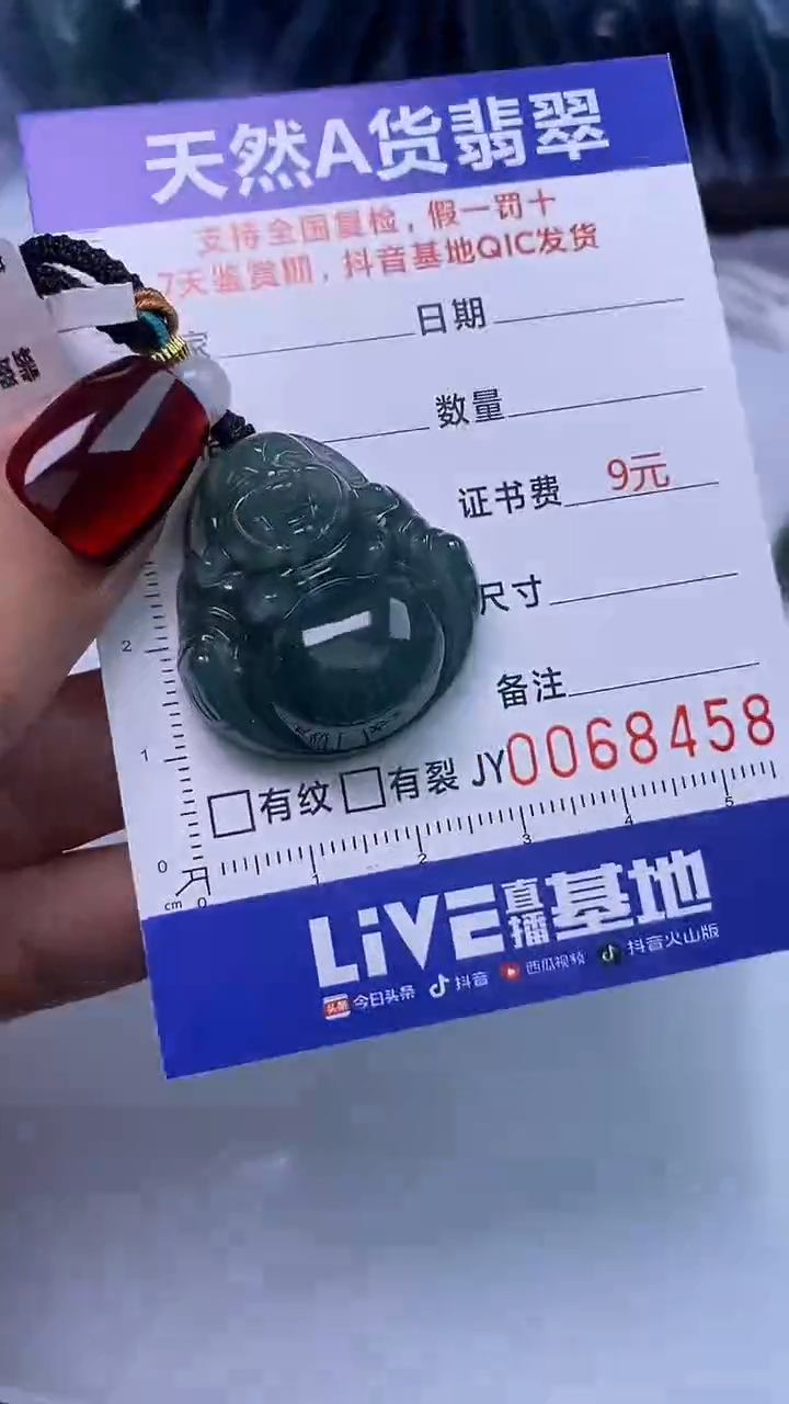 【闪购商品】翡翠颈饰未镶嵌A货翡翠8458
