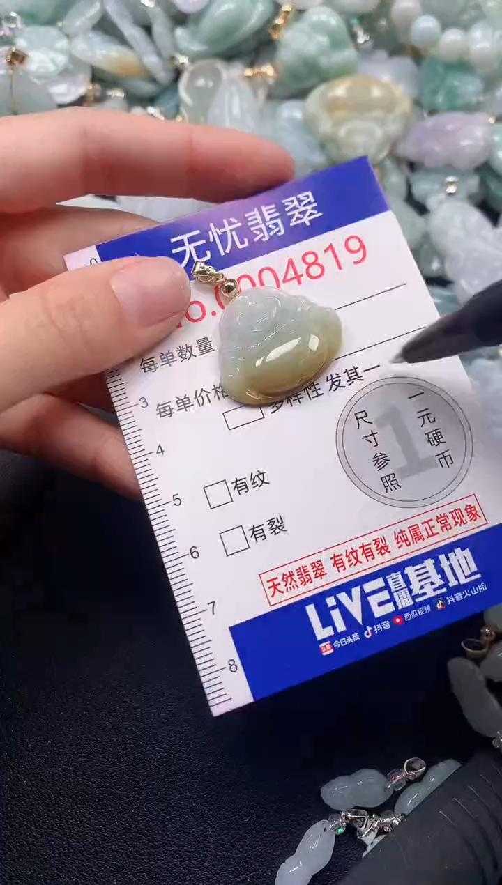 吊坠(不含链)未镶嵌翡翠4819