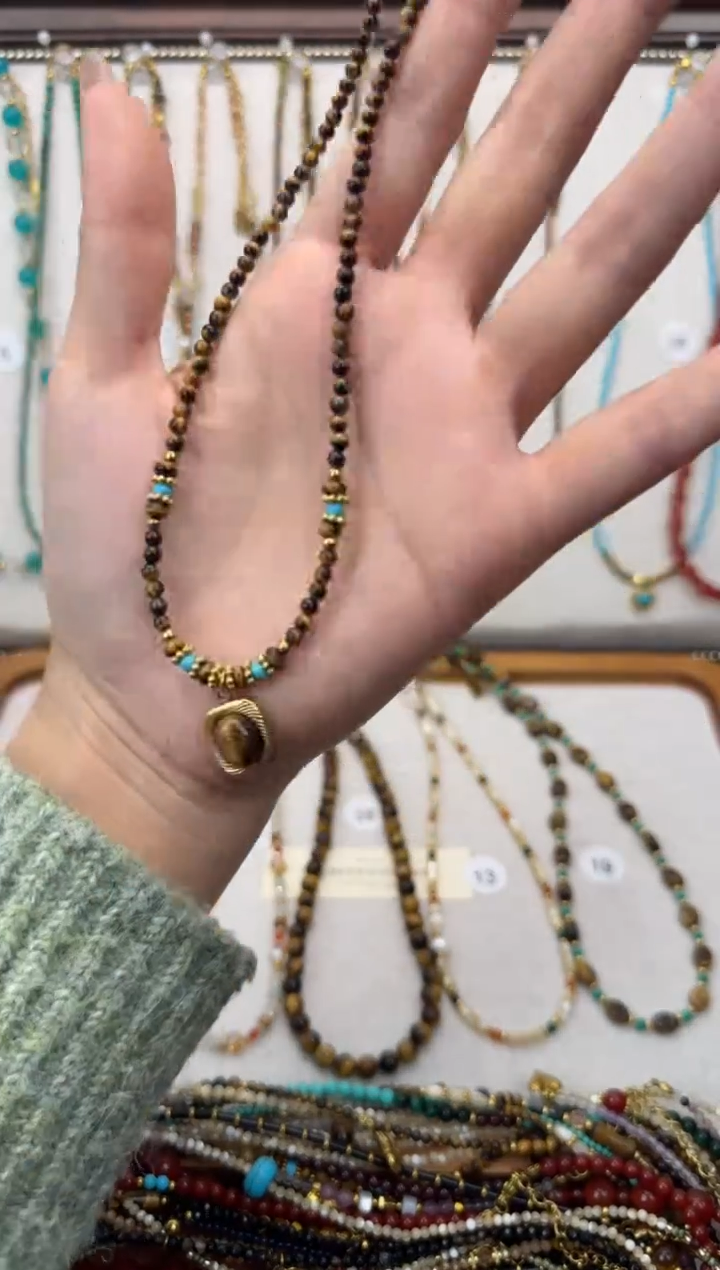 项链钛钢石英质玉方虎