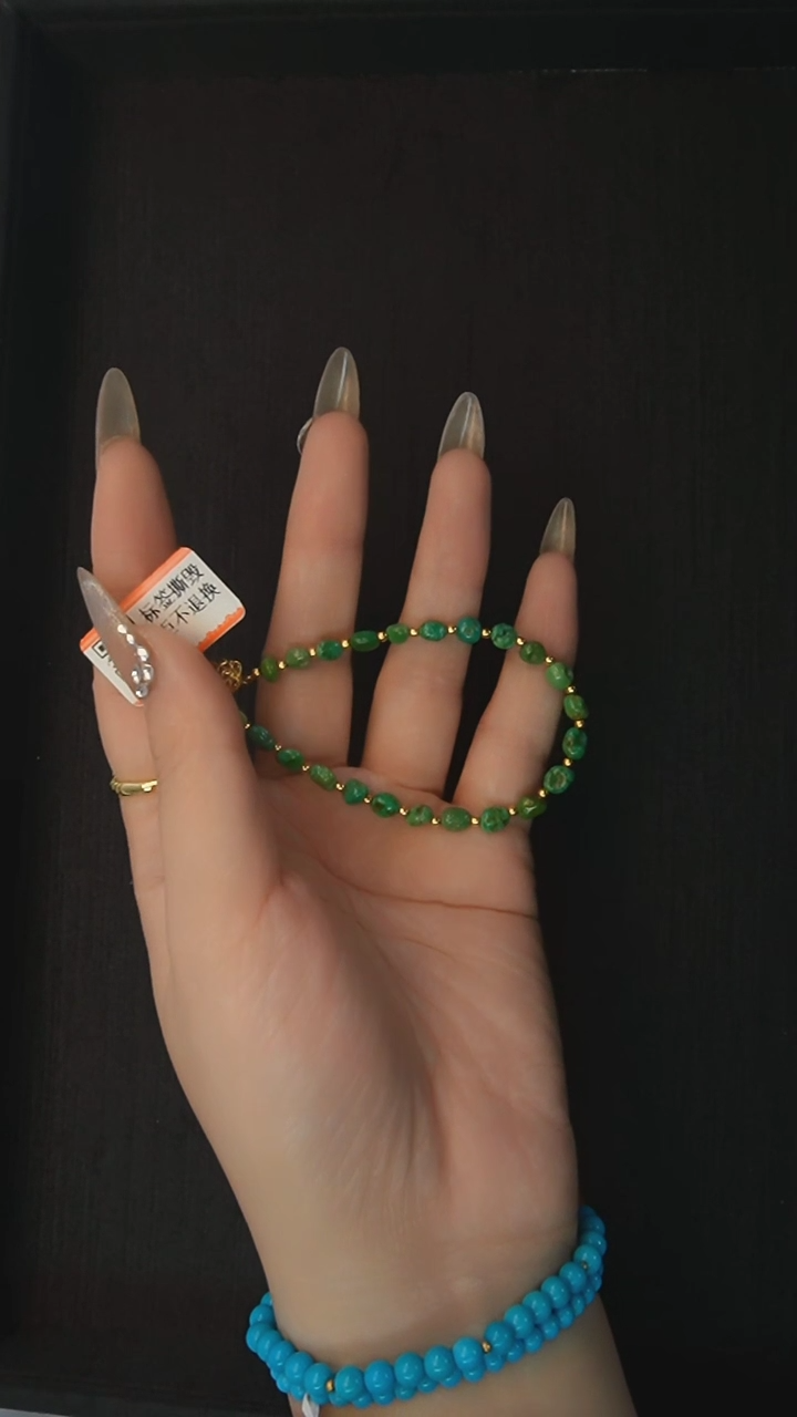 【闪购商品】绿松石手链银S925镶嵌发货一件