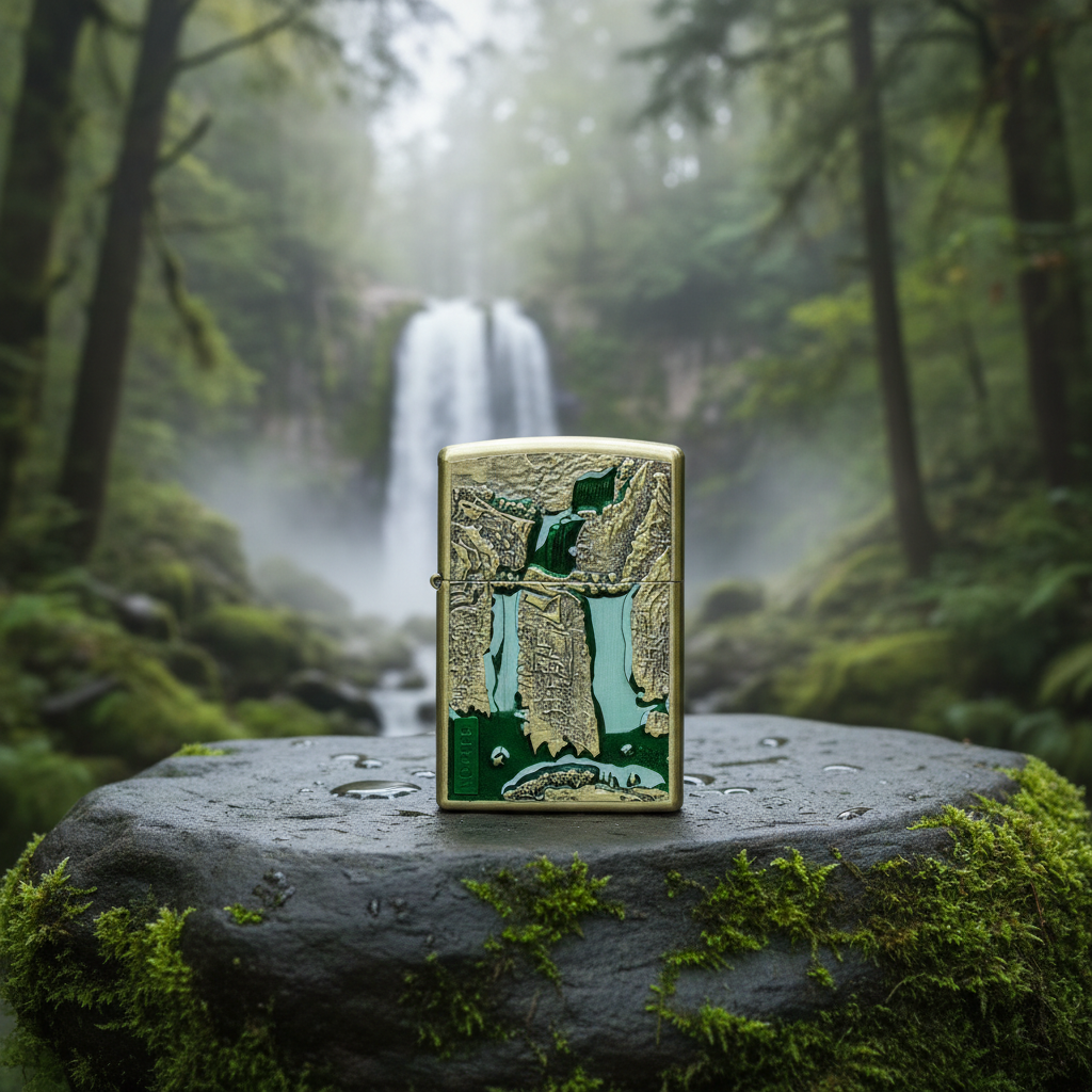 高山-流水砂轮打火机【全新机无煤-油】