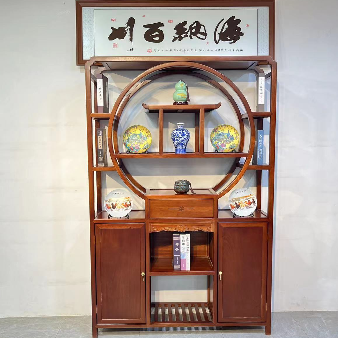 （佰亿）韵鼎博古架展示架置物架，榫卯结构多宝格仿古，隔断中式柜