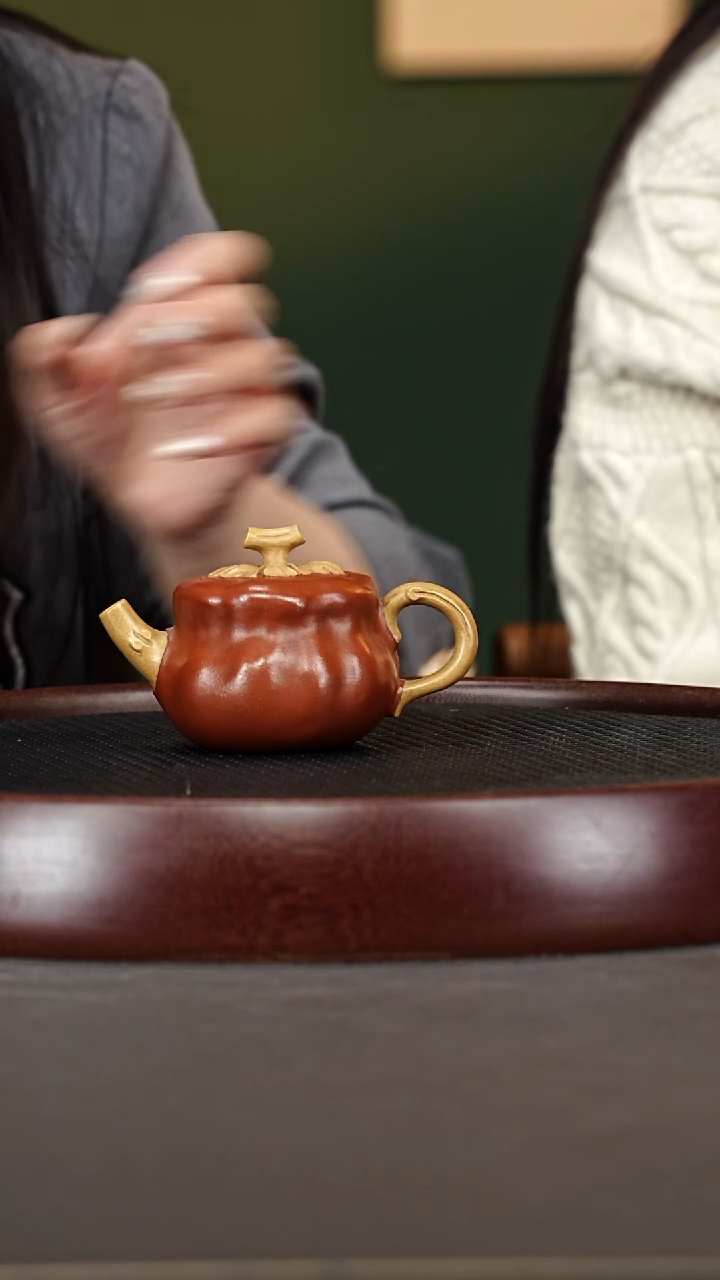 茶壶紫砂32ZWP柿子 小红泥160cc