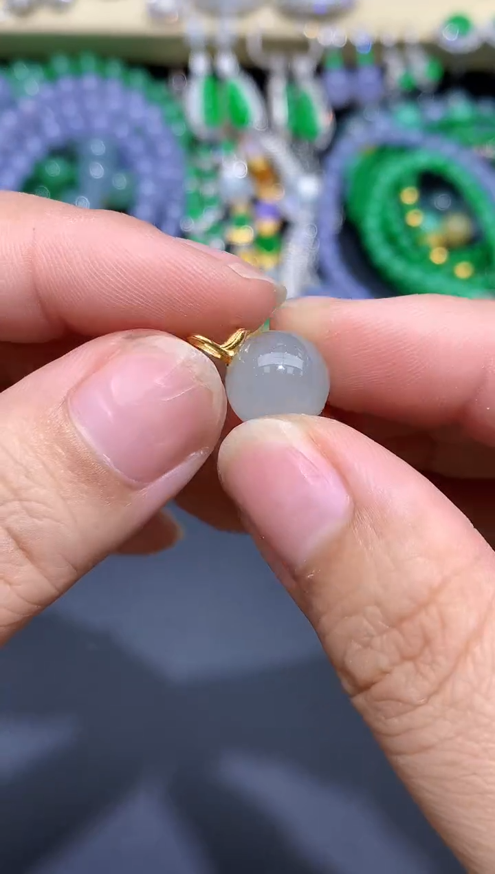 翡翠18K金镶嵌颈饰31-春日珠宝