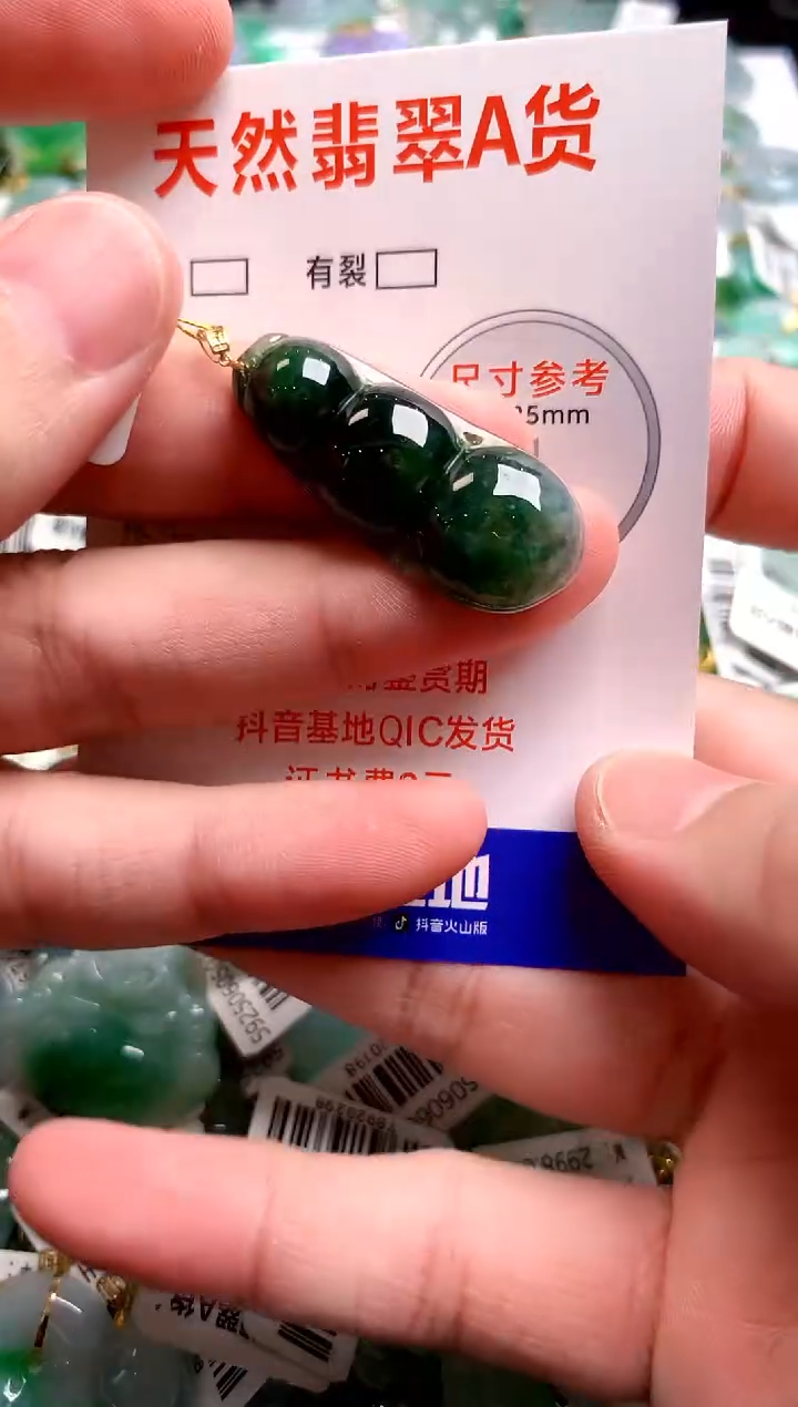 翡翠18K金镶嵌颈饰0849612539