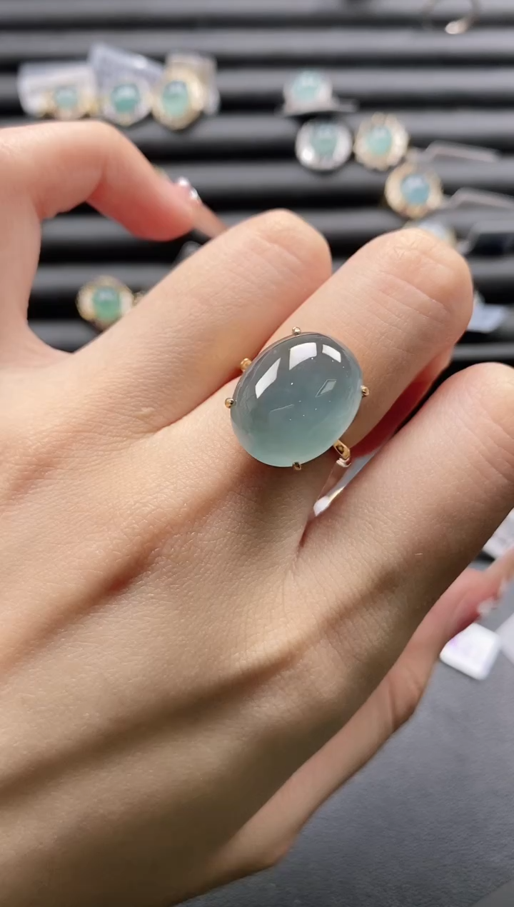 【闪购商品】翡翠戒指银S925镶嵌11111