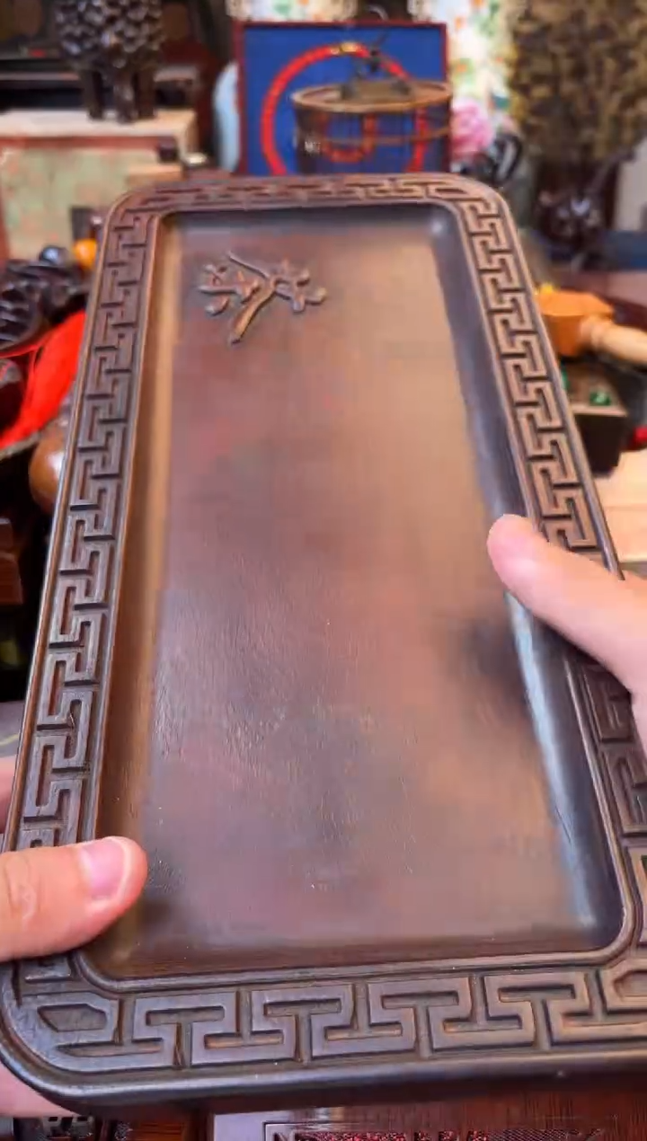 檀香紫檀（小叶紫檀）--------瓷--------茶盘