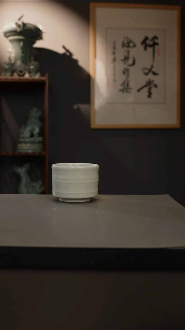 【闪购商品】杯仿古釉原矿  竹节杯