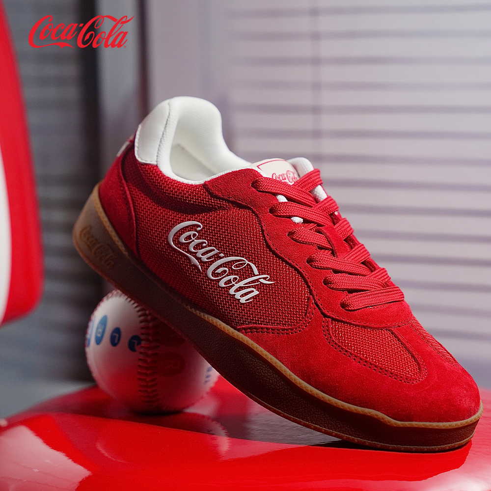 Coca-Cola/可口可乐新款复古潮鞋子男女同款百搭内增高经典德训鞋
