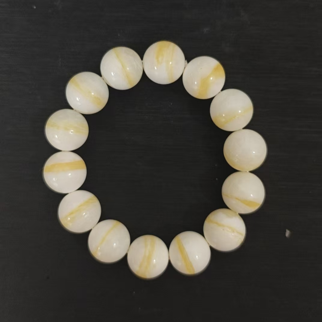 白色贝壳单圈手串