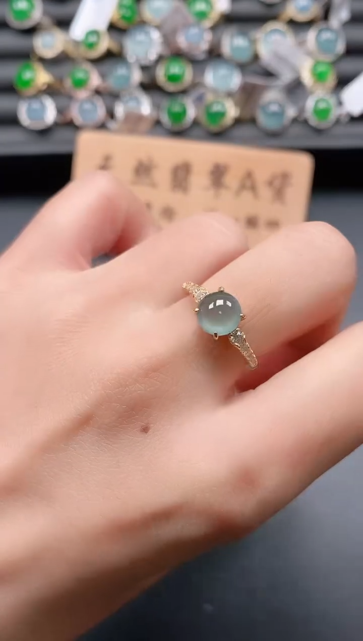 银S925镶嵌戒指翡翠1111