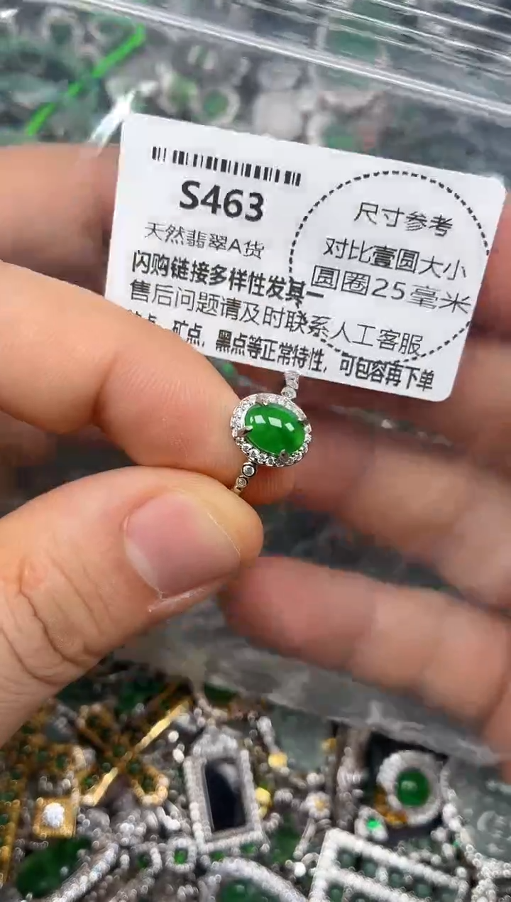 颈饰未镶嵌翡翠S463戒指