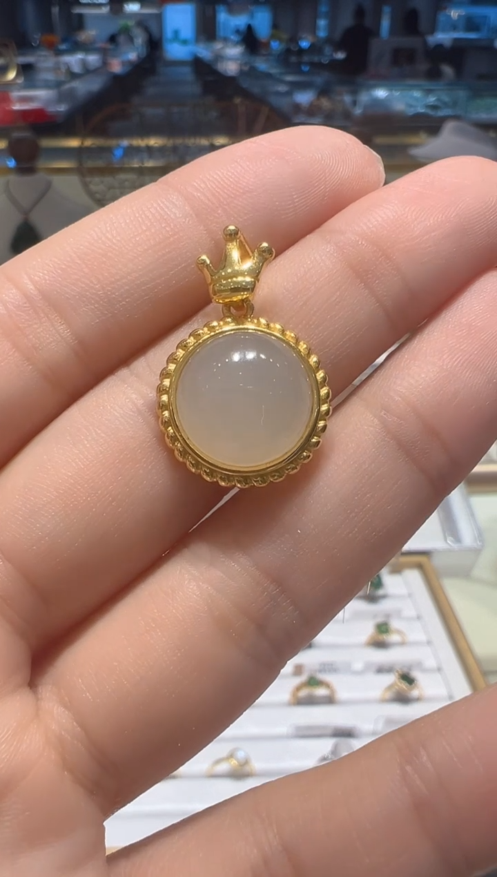 【闪购商品】和田玉颈饰银S925镶嵌43