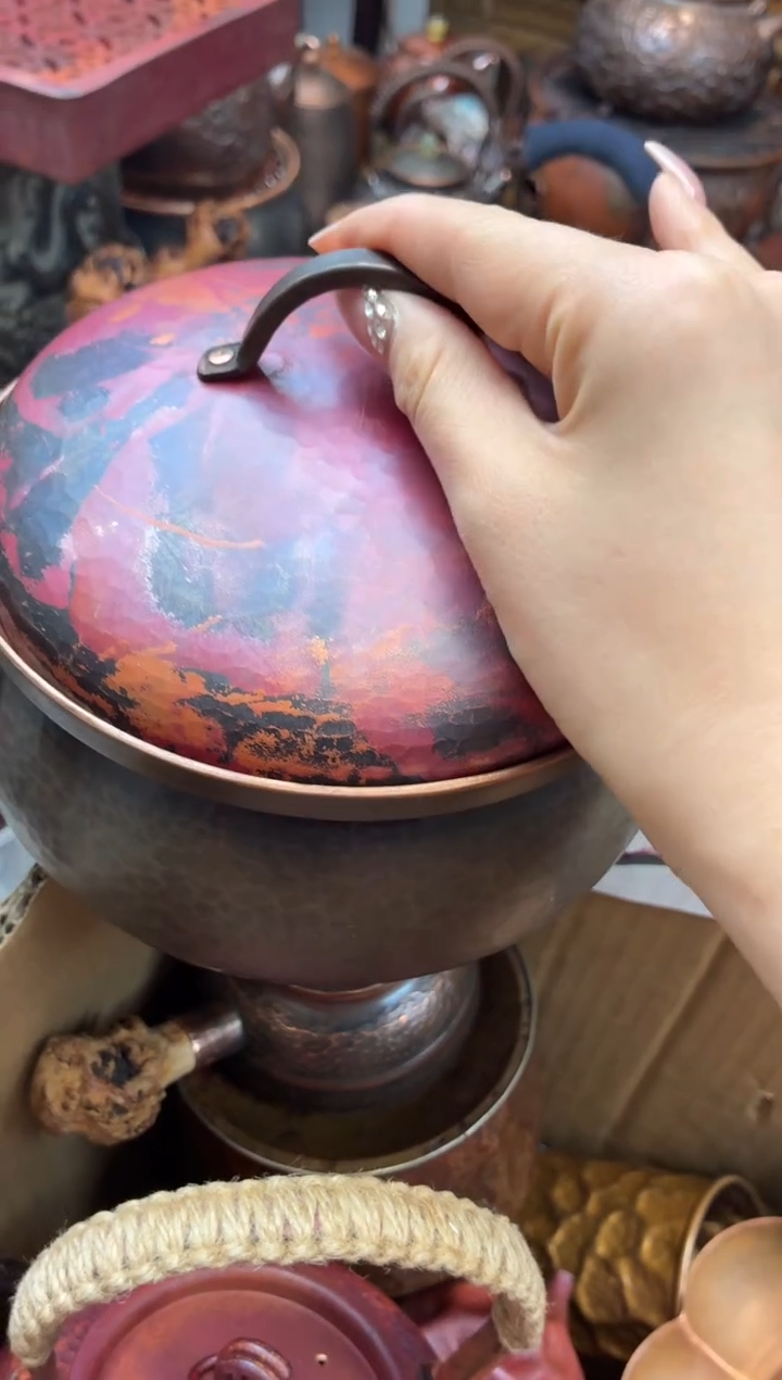 爱****我双色紫铜大号双耳锅  