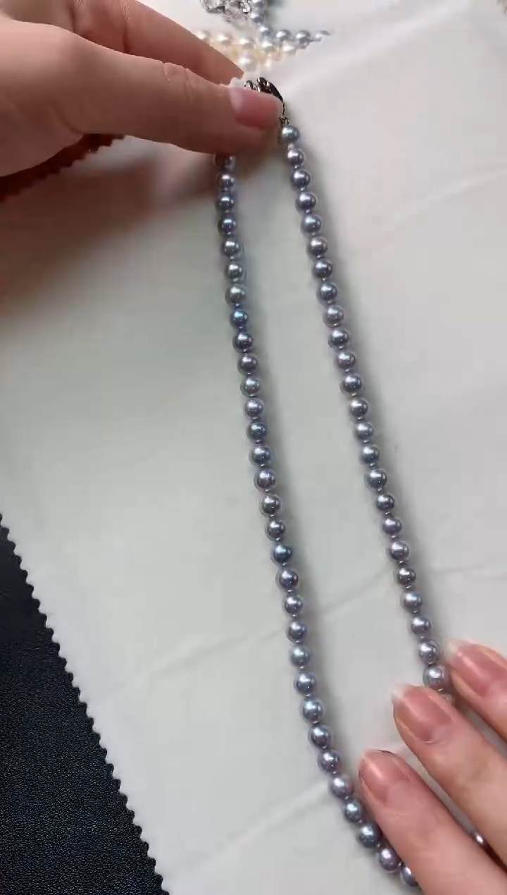 【闪购商品】海水珍珠项链银S925镶嵌D33|3980