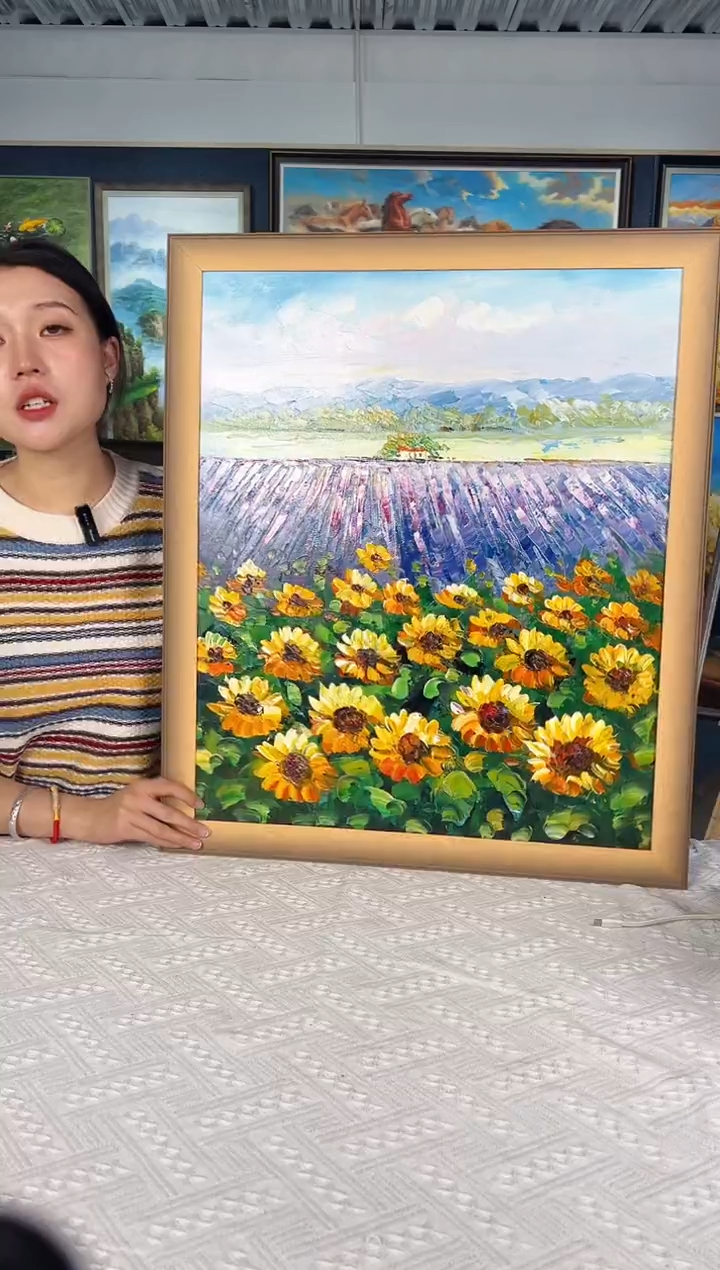 【闪购商品】油画109号 50*60 向日葵-手绘油画
